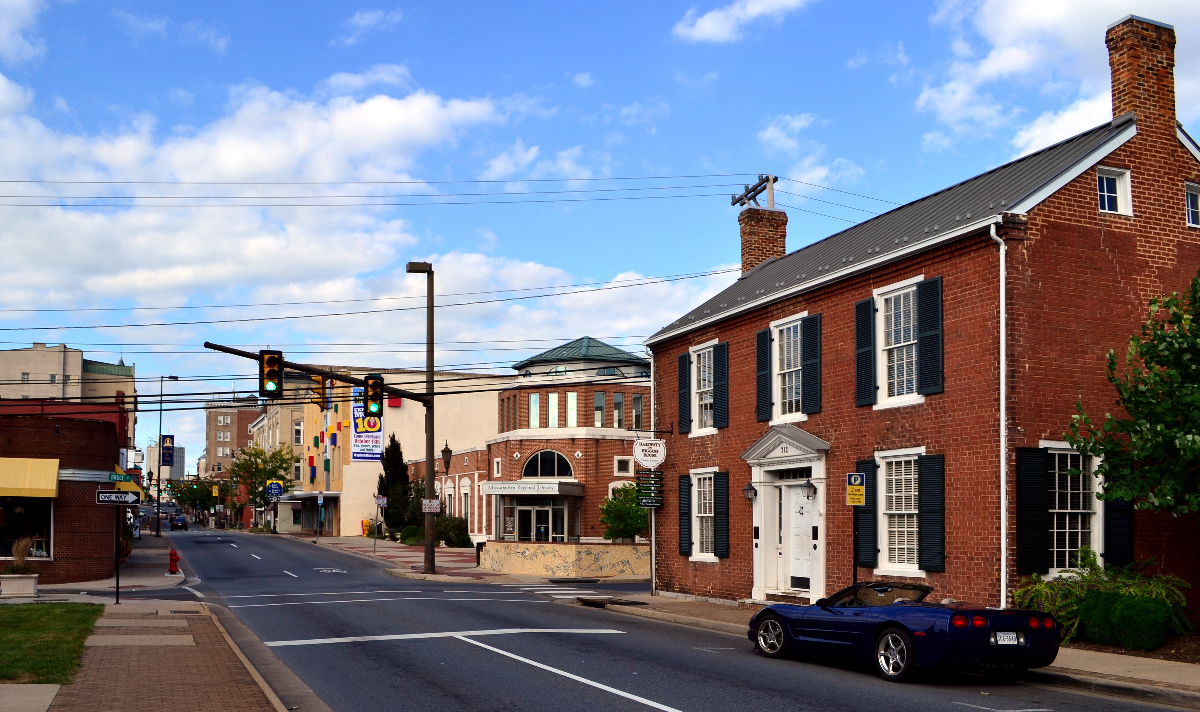view of South Main Street looking towards downtown